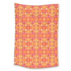 Desktop Pattern Abstract Orange Large Tapestry by Pakrebo