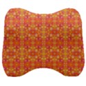 Desktop Pattern Abstract Orange Velour Head Support Cushion View1