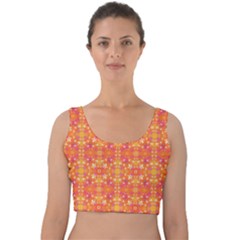 Desktop Pattern Abstract Orange Velvet Crop Top