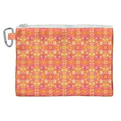 Desktop Pattern Abstract Orange Canvas Cosmetic Bag (xl)