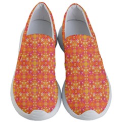 Desktop Pattern Abstract Orange Women s Lightweight Slip Ons