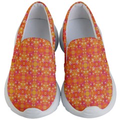 Desktop Pattern Abstract Orange Kids  Lightweight Slip Ons by Pakrebo