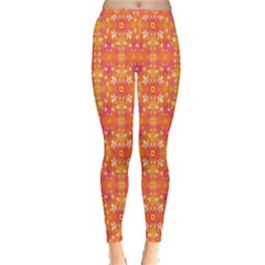 Desktop Pattern Abstract Orange Inside Out Leggings