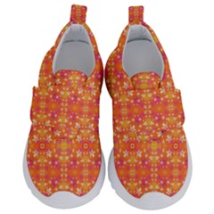 Desktop Pattern Abstract Orange Kids  Velcro No Lace Shoes by Pakrebo