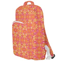 Desktop Pattern Abstract Orange Double Compartment Backpack