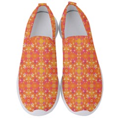 Desktop Pattern Abstract Orange Men s Slip On Sneakers