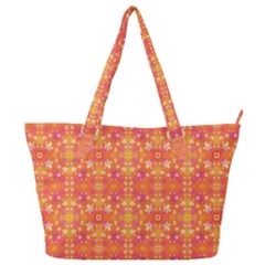 Desktop Pattern Abstract Orange Full Print Shoulder Bag