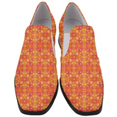 Desktop Pattern Abstract Orange Slip On Heel Loafers