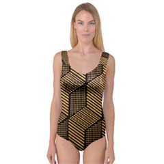 Cubes Light Geometry Shines Princess Tank Leotard  by Pakrebo