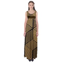 Cubes Light Geometry Shines Empire Waist Maxi Dress