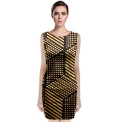 Cubes Light Geometry Shines Classic Sleeveless Midi Dress