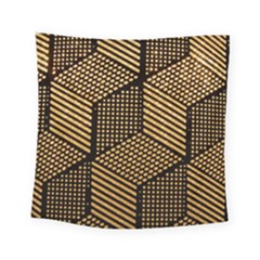 Cubes Light Geometry Shines Square Tapestry (Small)