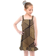 Cubes Light Geometry Shines Kids  Overall Dress