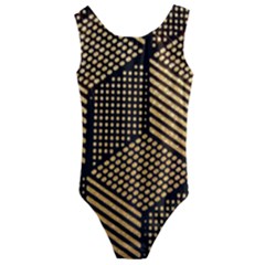 Cubes Light Geometry Shines Kids  Cut-out Back One Piece Swimsuit