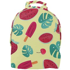 Watermelon Leaves Strawberry Mini Full Print Backpack by Pakrebo