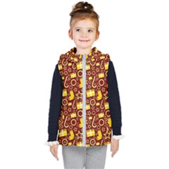 Paper Tissue Wrapping Kids  Hooded Puffer Vest by Pakrebo