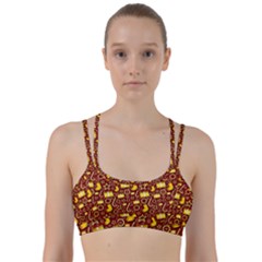 Paper Tissue Wrapping Line Them Up Sports Bra by Pakrebo