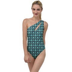 Default Texture Tissue Seamless To One Side Swimsuit