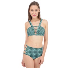 Default Texture Tissue Seamless Cage Up Bikini Set