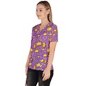 Paper Tissue Wrapping Women s V-Neck Scrub Top View2