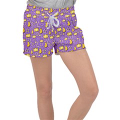 Paper Tissue Wrapping Women s Velour Lounge Shorts