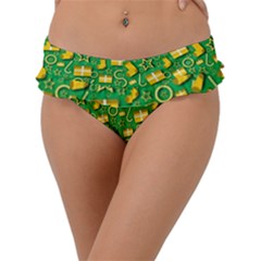 Paper Tissue Wrapping Frill Bikini Bottom