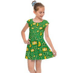 Paper Tissue Wrapping Kids  Cap Sleeve Dress