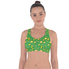 Paper Tissue Wrapping Cross String Back Sports Bra by Pakrebo