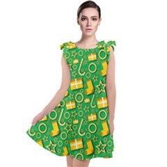 Paper Tissue Wrapping Tie Up Tunic Dress by Pakrebo