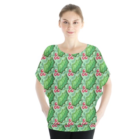 Default Texture Background Paper Batwing Chiffon Blouse by Pakrebo