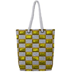 Pattern Desktop Square Wallpaper Full Print Rope Handle Tote (small)