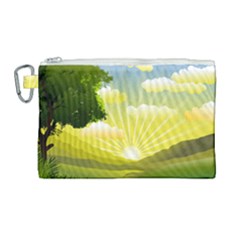 Wallpaper Background Landscape Canvas Cosmetic Bag (large)