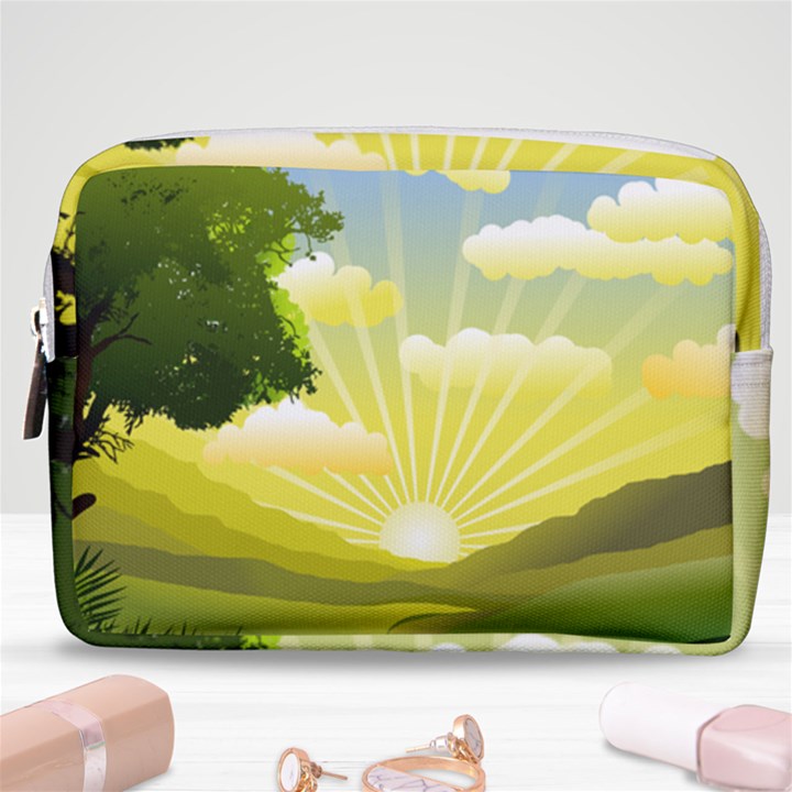 Wallpaper Background Landscape Make Up Pouch (Medium)