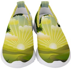 Wallpaper Background Landscape Kids  Slip On Sneakers by Pakrebo