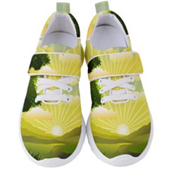 Wallpaper Background Landscape Women s Velcro Strap Shoes