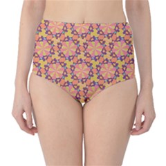 Pattern Decoration Abstract Flower Classic High-waist Bikini Bottoms by Pakrebo