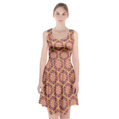 Pattern Decoration Abstract Flower Racerback Midi Dress by Pakrebo