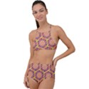 Pattern Decoration Abstract Flower High Waist Tankini Set View1