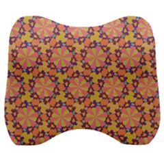 Pattern Decoration Abstract Flower Velour Head Support Cushion