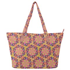 Pattern Decoration Abstract Flower Full Print Shoulder Bag