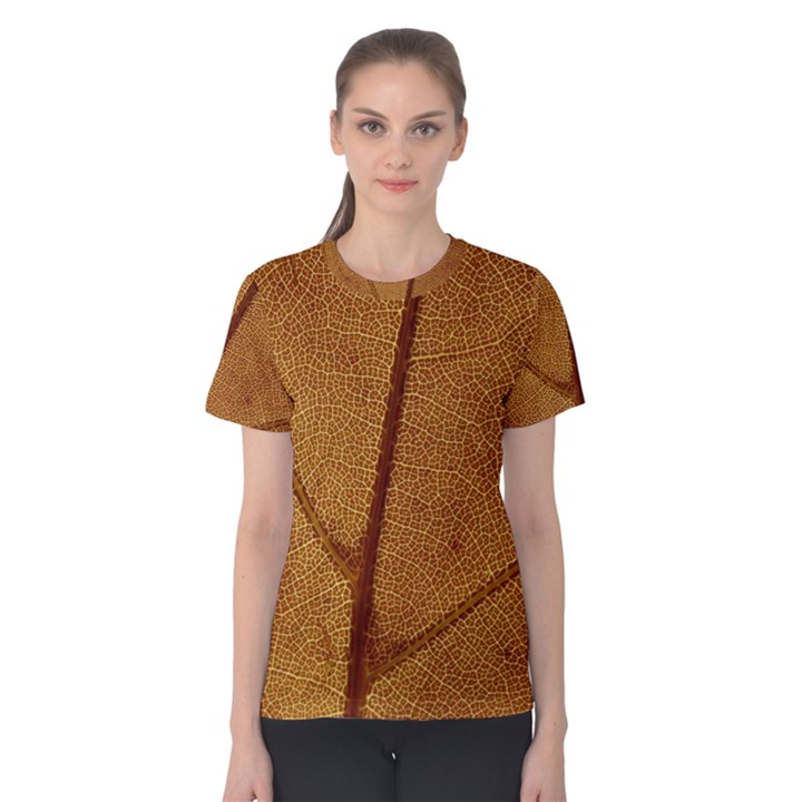 Leaf Fall Foliage Nature Orange Women s Cotton Tee