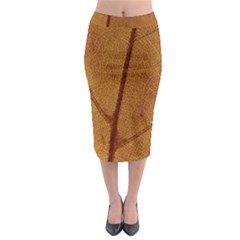 Leaf Fall Foliage Nature Orange Midi Pencil Skirt by Pakrebo