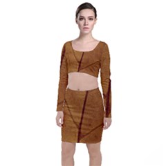 Leaf Fall Foliage Nature Orange Top And Skirt Sets