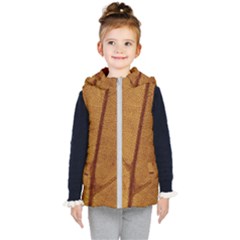 Leaf Fall Foliage Nature Orange Kids  Hooded Puffer Vest by Pakrebo