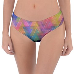 Triangle Pattern Mosaic Shape Reversible Classic Bikini Bottoms by Pakrebo