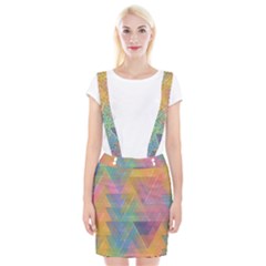 Triangle Pattern Mosaic Shape Braces Suspender Skirt by Pakrebo