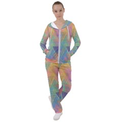 Triangle Pattern Mosaic Shape Women s Tracksuit