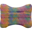 Triangle Pattern Mosaic Shape Velour Seat Head Rest Cushion View2