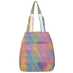 Triangle Pattern Mosaic Shape Center Zip Backpack