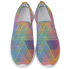 Triangle Pattern Mosaic Shape Men s Slip On Sneakers